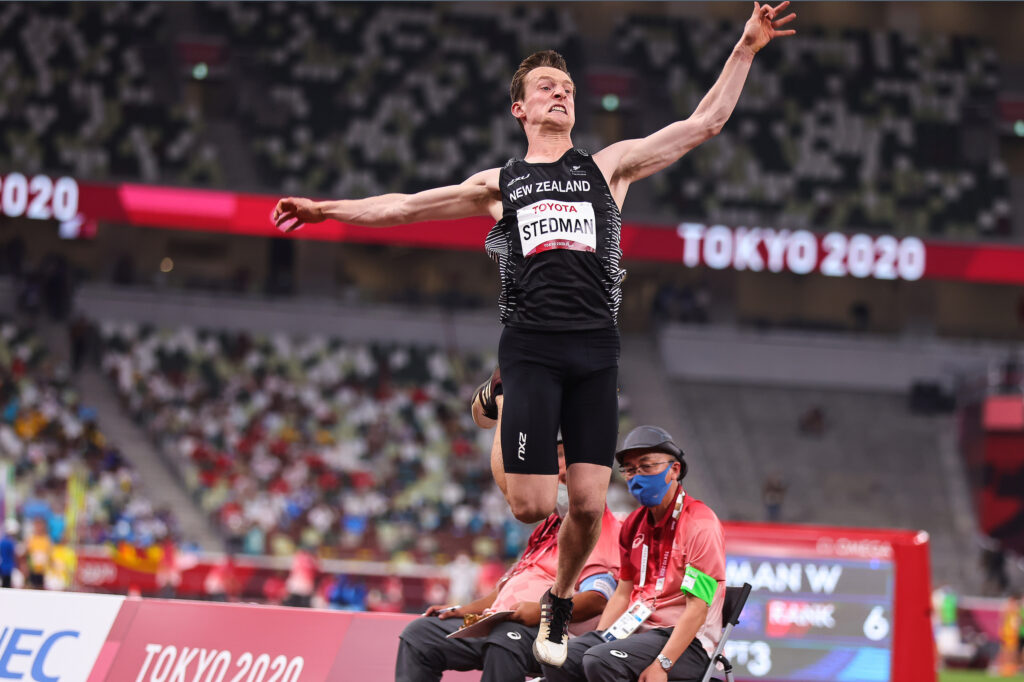 Will Stedman long jumping in Tokyo 2021